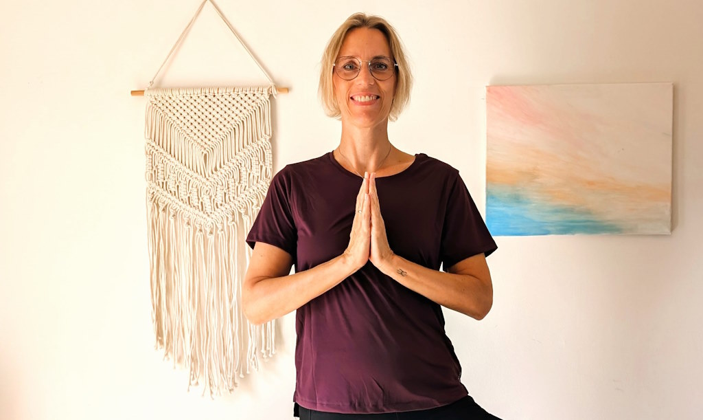 Andrea beim Yoga